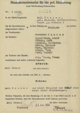 Donner, Emil