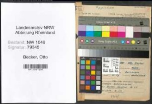Entnazifizierung Otto Becker , geb. 17.03.1899 (Spediteur)
