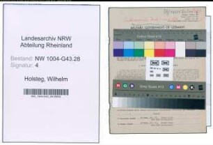 Entnazifizierung Wilhelm Holsteg , geb. 13.12.1896 (Landwirt)