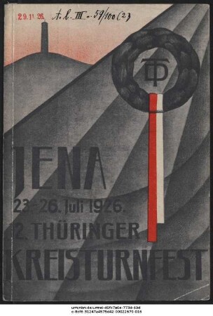 Festbuch für das zwölfte Thüringer Kreisturnfest : Jena, 23. - 26. Juli 1926