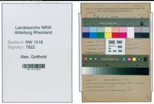 Entnazifizierung Gotthold Alex , geb. 28.11.1904 (Chemotechniker)
