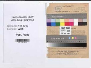 Entnazifizierung Franz Petri , geb. 09.09.1903 (Buchhalter)