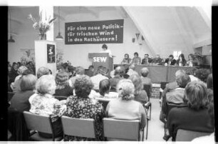 Kleinbildnegative: Kreisdelegiertenkonferenz der SEW, 1981