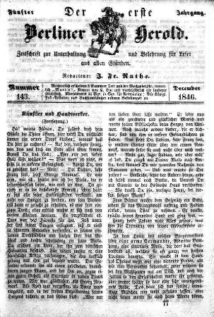 Nummer 143, Dezember 1846