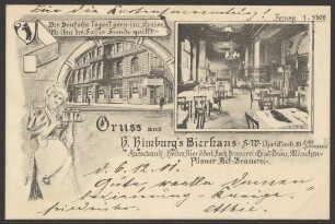 Ansichtskarte "Gruss aus H. Himburg’s Bierhaus", Charlottenstraße 81