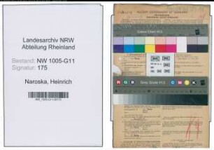 Entnazifizierung Heinrich Naroska , geb. 25.11.1904 (Autoverwerter)