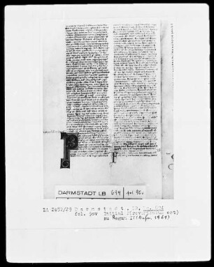 Biblia sacra mit einem altlateinischen Judith-Text — Initiale P(revaricatus est), Folio 90verso