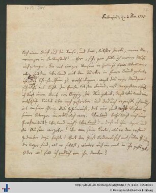 Brief vom 02.11.1771.