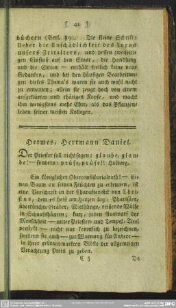 Hermes, Herrmann Daniel