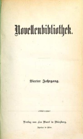 Novellenbibliothek, 4. 1878/79