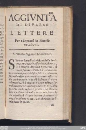 Aggiunta Di Diverse Lettere Per adoprarsi in diverse occasioni.