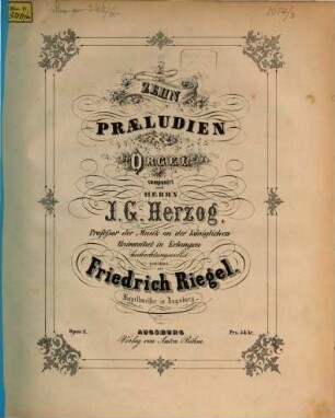 Zehn Praeludien für die Orgel : opus 1