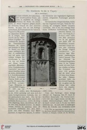 Die Abteikirche St. Jak in Ungarn