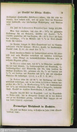 Dermaliger Viehstand in Sachsen