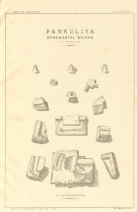 Plate XLII. Pankuliya. Ornamental bricks.
