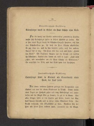 Einunddreißigste Erzählung. Eulenspiegel kauft in Erfurt ein Paar Schuhe ohne Geld.
