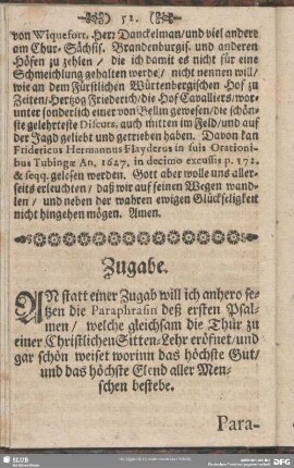 Zugabe