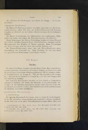 VIII. Kapitel. Amine.