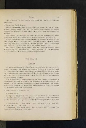 VIII. Kapitel. Amine.