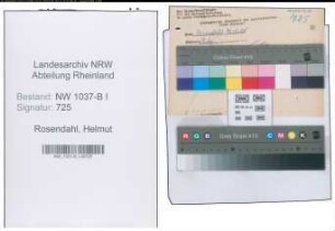 Entnazifizierung Helmut Rosendahl , geb. 14.02.1912 ()