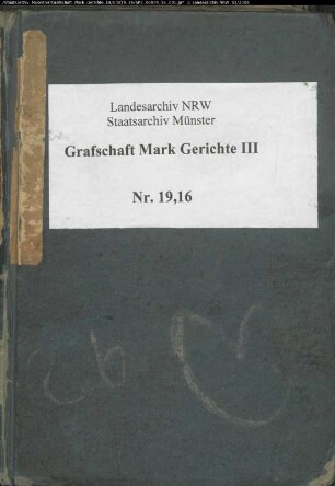 Acta der freiwilligen Gerichtsbarkeit des Hochgerichts Schwelm (Zgg. 81 / 2005)