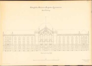 Kaiserin-Augusta-Gymnasium, Berlin-Charlottenburg: Fassadenansicht 1:100