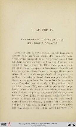 Chapitre IV: Les romanesques aventures d’Andronic Comnène
