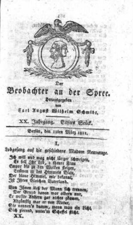 11. Stueck, 12. Maerz 1821