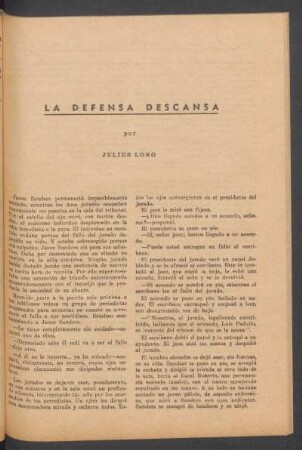 La defensa descansa