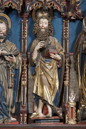 Hochaltar — Maria mit Christusknaben und Heiligen — Johannes der Täufer
