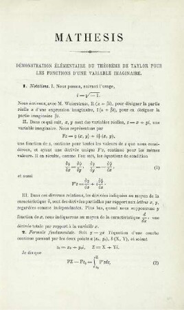 Mathesis.