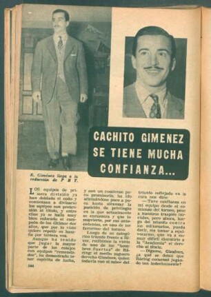 Cachito Giménez se tiene mucha confianza