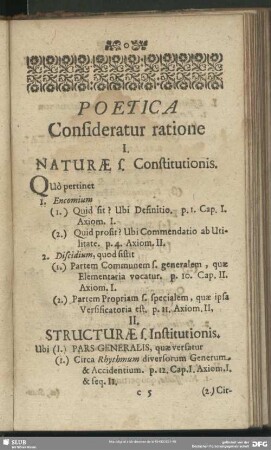 Poetica Consideratur ratione