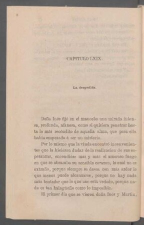 Capítulo LXIX. - La despedida.