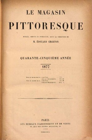 Le magasin pittoresque. 45. 1877
