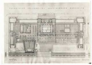 Technische Universität Berlin Hauptgebäude: Grundriss Erdgeschoss 1:200