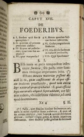 Caput XVII. De Foederibus.
