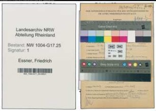 Entnazifizierung Friedrich Essner , geb. 29.05.1904 (Buchdrucker)