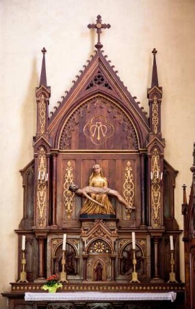 Frankreich. Limousin. Correze. Argentat. Altstadt. Eglise Saint Pierre. la Vierge. 1633