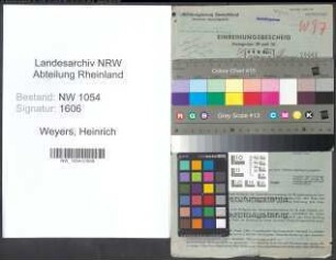 Entnazifizierung Heinrich Weyers , geb. 23.02.1891 (Betriebswart)