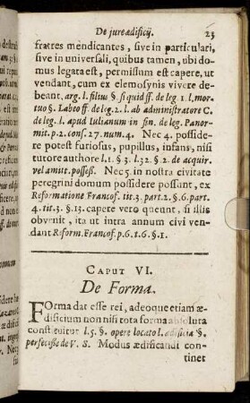 Caput VI. De Forma.