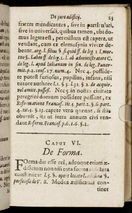 Caput VI. De Forma.