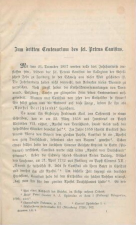 1-21 Zum dritten Centenarium des sel. Petrus Canisius
