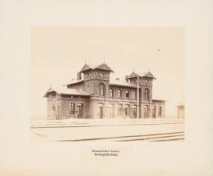 Halle-Sorau-Gubener Eisenbahn. Empfangsgebäude, Doberlug-Kirchhain: Ansicht