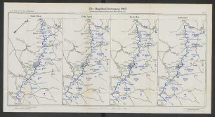 Beilage 7. Die Siegfried=Bewegung 1917. Besetzung der Siegfried=Stellung Ende März bis Ende Juni.