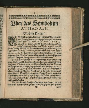 [Die Erste Predigt. - Die Ander Predigt.]