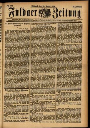 Ausgabe vom Mittwoch, den 29. August 1894.