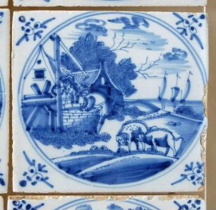 Fliese mit Wasserlandschaft