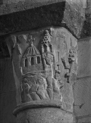 Der heilige Benedikt in der Einöde, der Teufel zerstört die Glocke