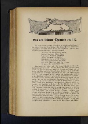 Von den Wiener Theatern 1911/12